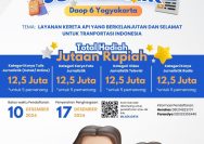 Dorong Kesadaran Transportasi Berkelanjutan, PT KAI Daop 6 Yogyakarta Gelar Kompetisi Jurnalistik 2024