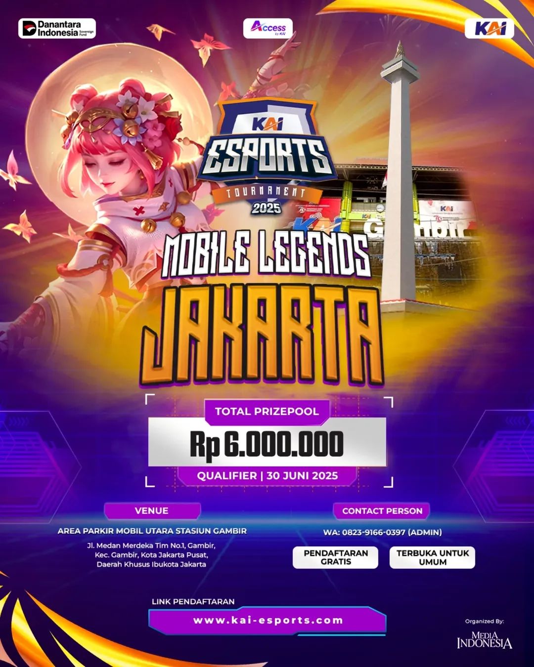 KAI Gaet Milenial Lewat Turnamen Mobile Legends di 5 Kota Besar
