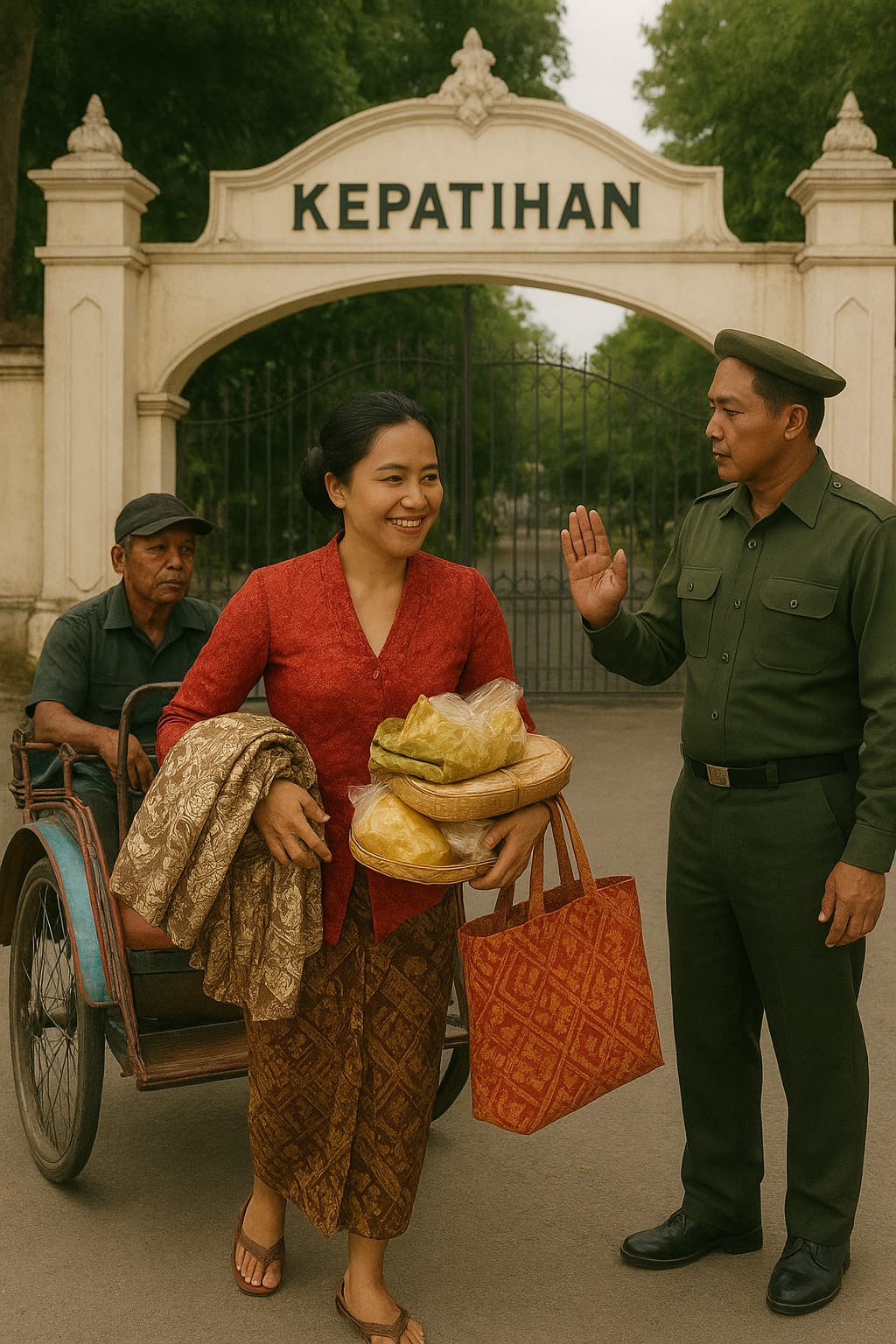 Bu Sekda Kena Razia Becak Ketika Hansip Tak Tahu Ibu Negara-nya Gedong Pracimosono