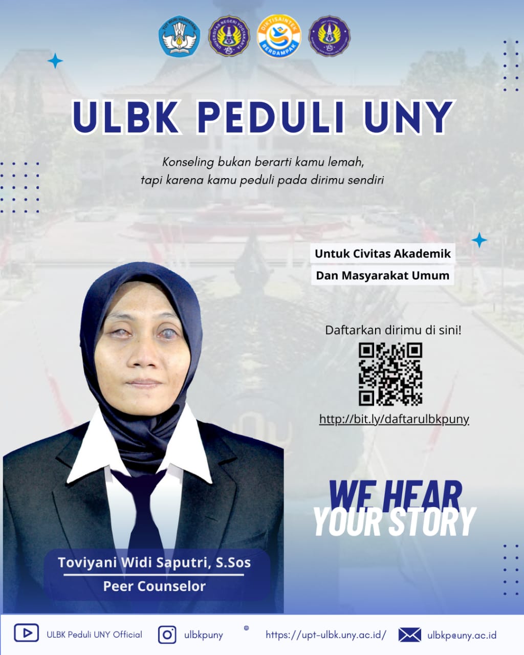 Konseling Gratis untuk Mahasiswa dan Masyarakat Buka Ruang Pemulihan Bersama Konselor Toviyani Widi Saputri