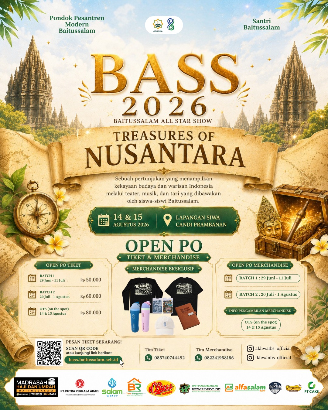 BASS 2026 Angkat Treasures of Nusantara, Santri Baitussalam Tampilkan Kolaborasi Seni dan Budaya di Prambanan
