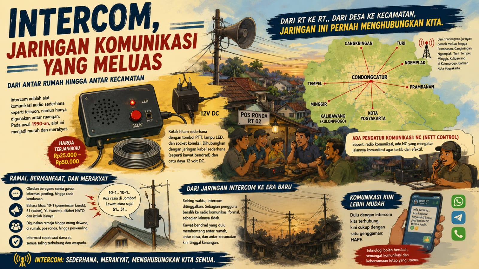 Intercom, Jaringan Komunikasi yang Meluas