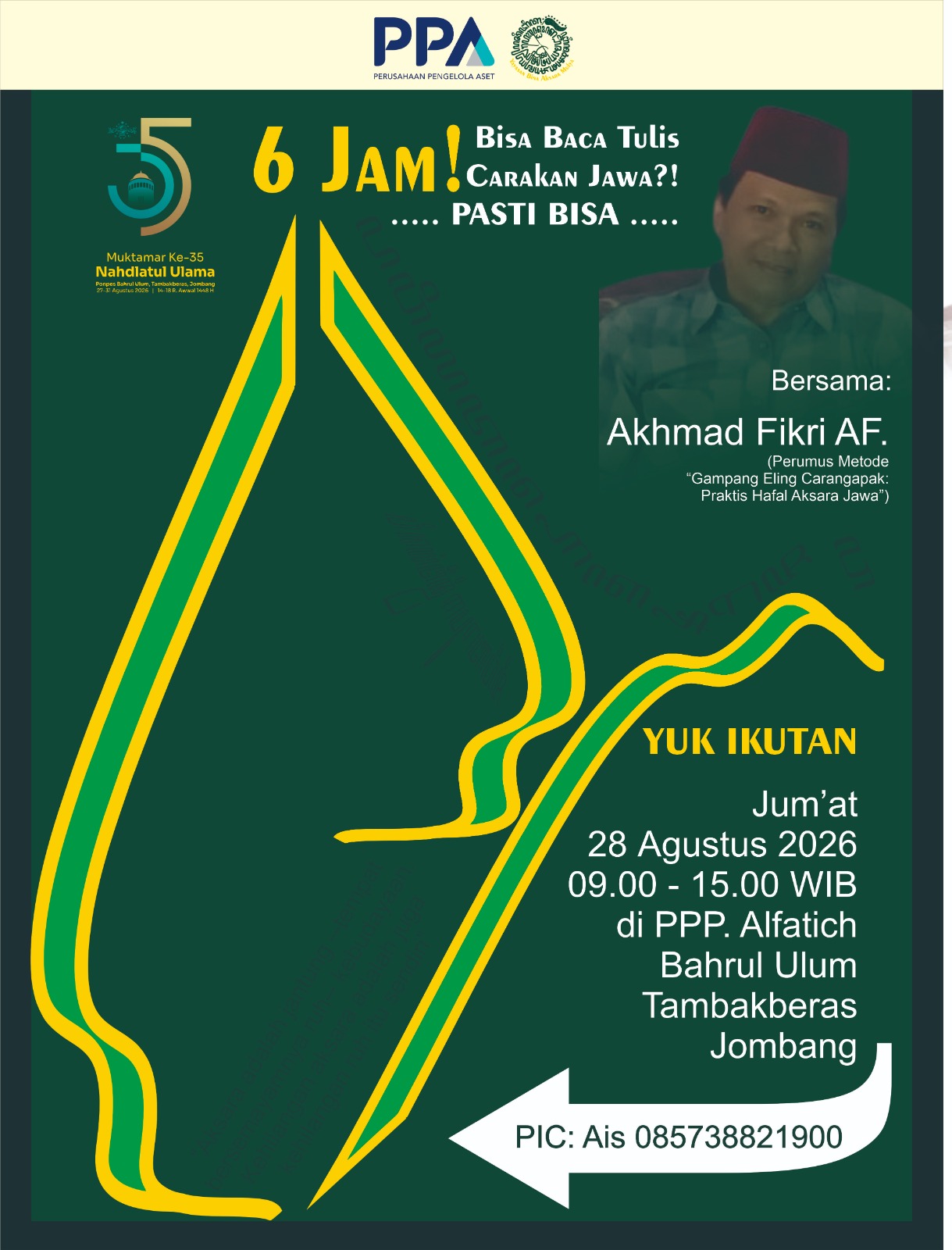 Pelatihan Aksara Jawa Warnai Muktamar NU ke-35 di Jombang, Dorong Kebangkitan Aksara Nusantara