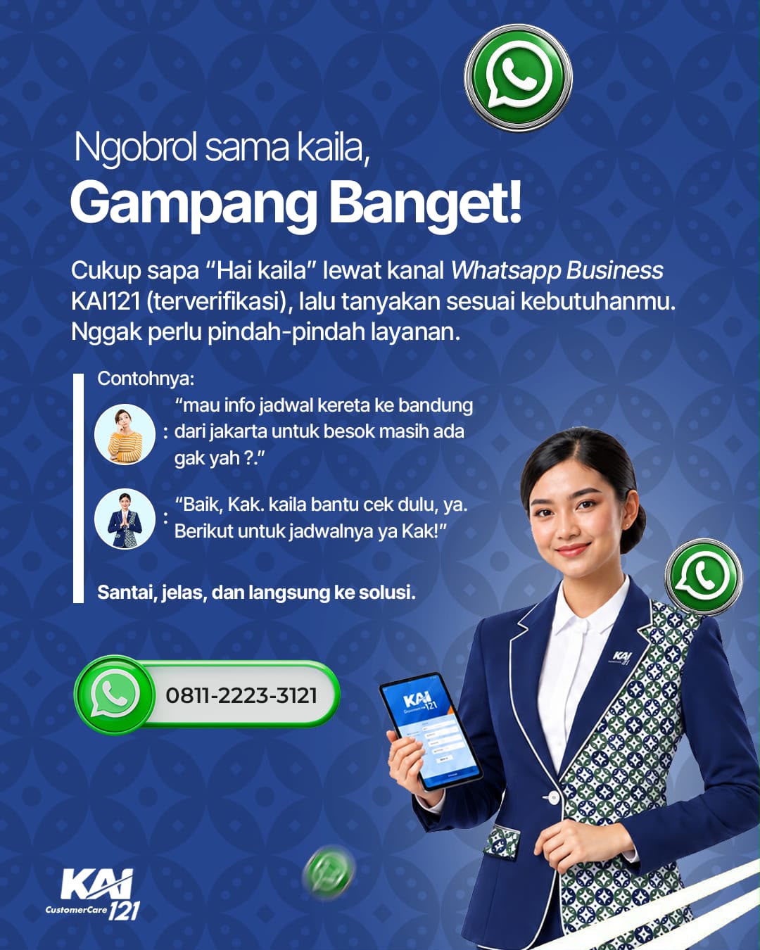 KAI Hadirkan KAILA, Asisten Virtual WhatsApp yang Layani Pelanggan Selama 24 Jam
